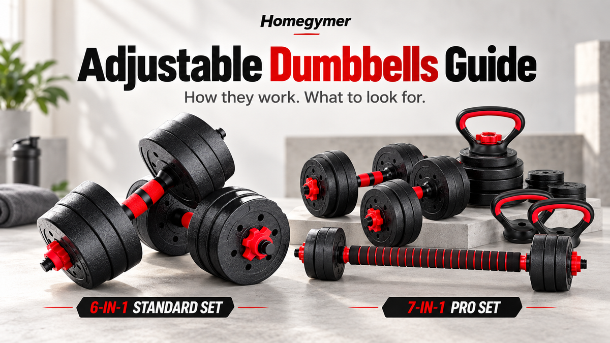 Homegymer adjustable dumbbell system for home strength training
