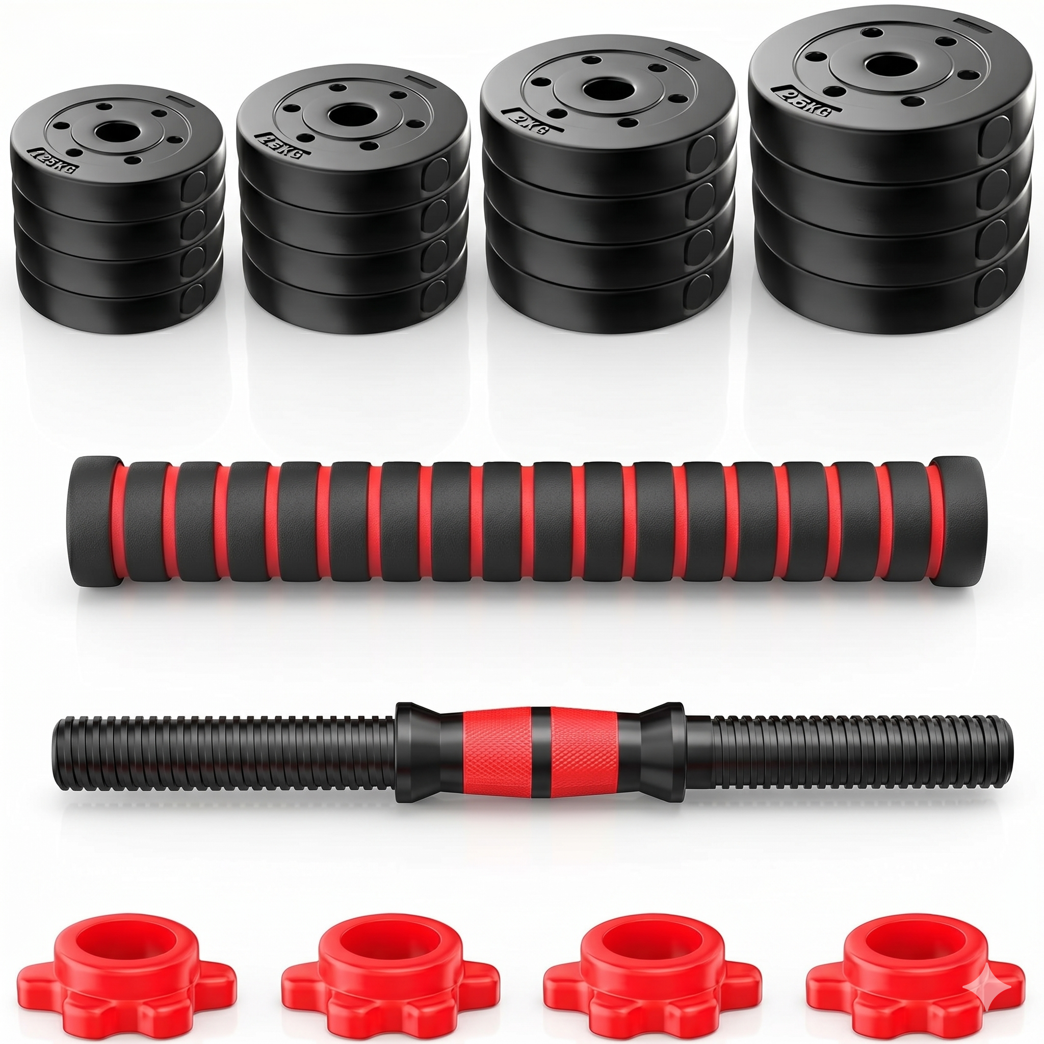 50 KG Adjustable Dumbbells And Barbells
