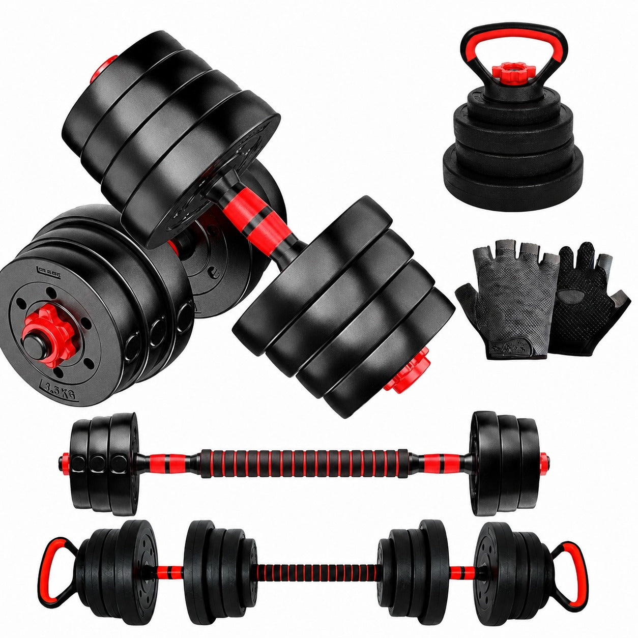 50 KG Adjustable Dumbbells And Barbells